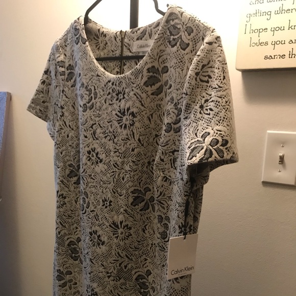 NWT Calvin Klein White Lace Dress - Picture 1 of 4
